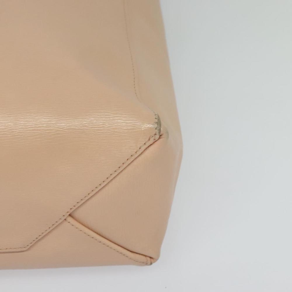 CELINE Vertical Cavas Hand Bag Leather 2way Pink Gold Auth sw418 - Picture 16 of 16
